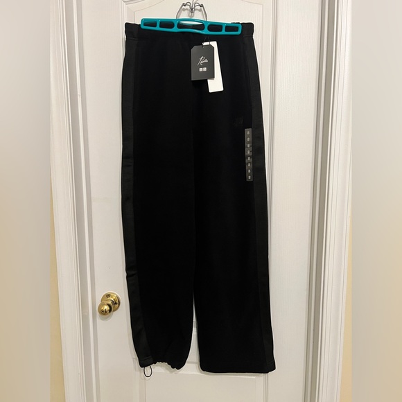 UNIQLO NEEDLES FLEECE WIDE PANTS - BLACK S - Picture 4 of 10